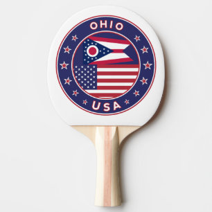 Ohio, Ohio t-shirt, Ohio-sticker, telefooncel Tafeltennisbatje