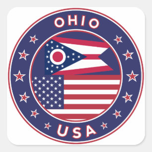 Ohio, Ohio t-shirt, Ohio-sticker, telefooncel Vierkante Sticker