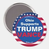 Ohio ondersteunt TRUMPS VANCE koelkast Magneet (Voorkant / Achterkant)