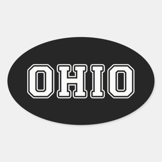 Ohio Ovale Sticker (Voorkant)