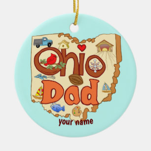 Ohio Papa Keramisch Ornament
