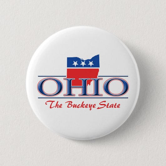 Ohio Patriotic Buttonnen Ronde Button 5,7 Cm (Voorkant)