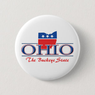 Ohio Patriotic Buttonnen Ronde Button 5,7 Cm