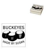 Ohio Peanut Butter Buckeye Snoep Homemade gemaakt Rubberstempel (Gestempeld)