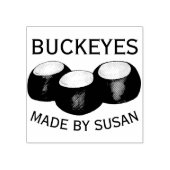 Ohio Peanut Butter Buckeye Snoep Homemade gemaakt Rubberstempel (Afrduk)