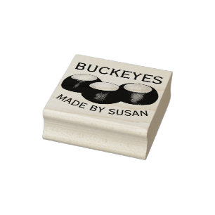 Ohio Peanut Butter Buckeye Snoep Homemade gemaakt  Rubberstempel