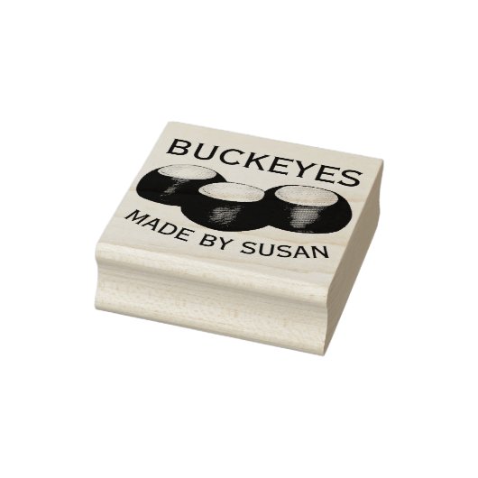 Ohio Peanut Butter Buckeye Snoep Homemade gemaakt Rubberstempel (Stempel)