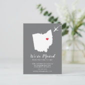 OHIO-postkaart van de staat die de aankondiging ve Briefkaart (Staand voorkant)