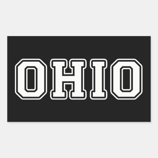 Ohio Rechthoekige Sticker (Voorkant)