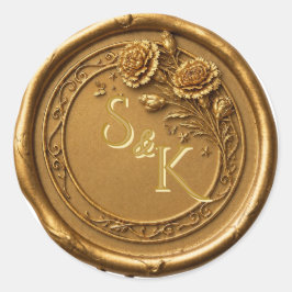 Ohio Red Carnation Wax Seal Sticker