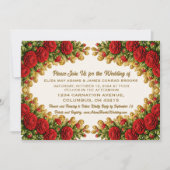 Ohio Red Carnation Wedding Invitation Save The Date (Voorkant)