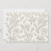 Ohio Red Carnation Wedding Invitation Save The Date (Achterkant)