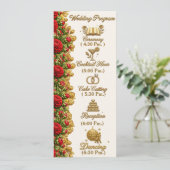 Ohio Red Carnation Wedding Program Card Programmakaart (Staand voorkant)