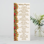 Ohio Red Carnation Wedding Program Card Programmakaart (Staand voorkant)
