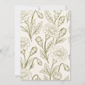 Ohio Red Carnation Wedding Table Number Card (Achterkant)