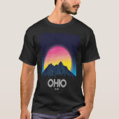 Ohio Retro Mountain Grid 80s 90s Esthetisch T-shirt (Voorkant)