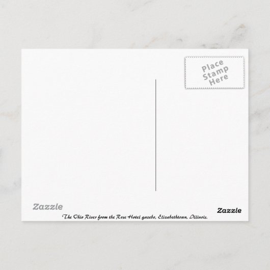 Ohio rivier de Gazebo Briefkaart (Achterkant)