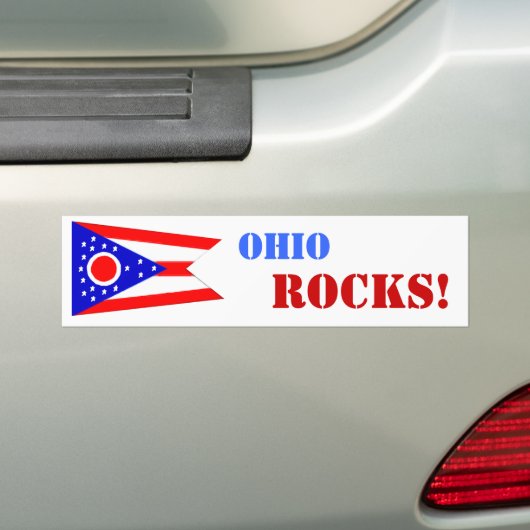 Ohio ROCKS! Bumpersticker (Op auto)