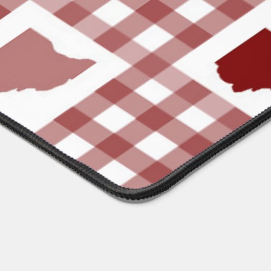 Ohio Rode Gingham Bureaumat (Hoek)