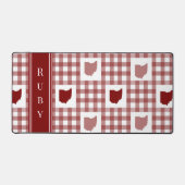 Ohio Rode Gingham Bureaumat (Voorkant)