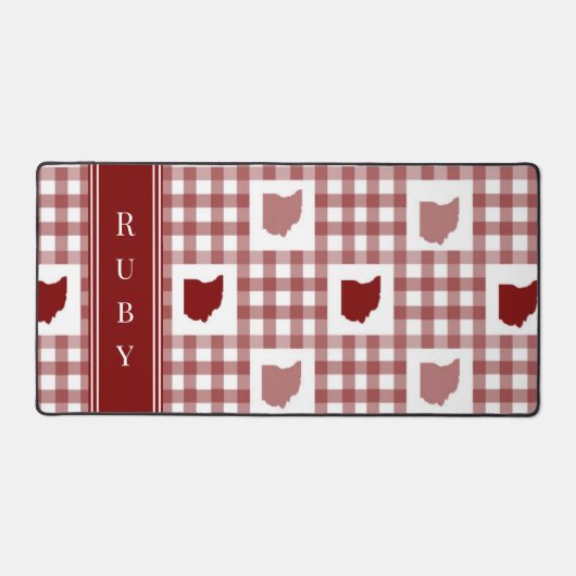 Ohio Rode Gingham Bureaumat (Voorkant)