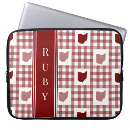Ohio Rode Gingham Laptop Sleeve