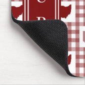 Ohio Rode Gingham Muismat (Hoek)