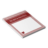 Ohio Rode Gingham Notitieblok (Schuin)