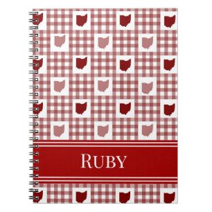 Ohio Rode Gingham Notitieboek