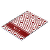 Ohio Rode Gingham Notitieboek (Linkerzijde)