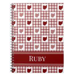 Ohio Rode Gingham Notitieboek