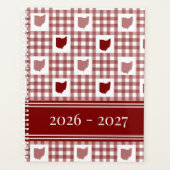 Ohio Rode Gingham Planner (Voorkant)