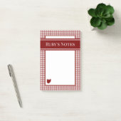 Ohio Rode Gingham Post-it® Notes (Kantoor)