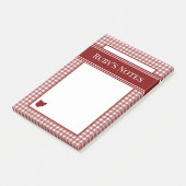 Ohio Rode Gingham Post-it® Notes (Schuin)