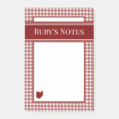 Ohio Rode Gingham Post-it® Notes (Voorkant)