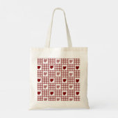 Ohio Rode Gingham Tote Bag (Achterkant)