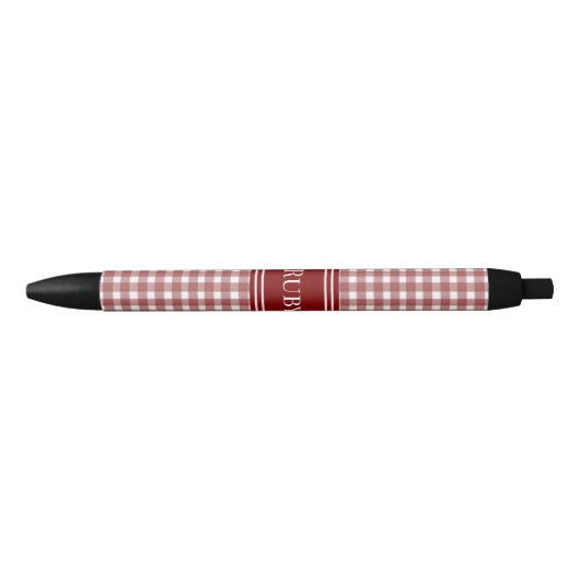 Ohio Rode Gingham Zwarte Inkt Pen (Voorkant)