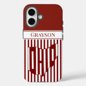 Ohio Rode Streep Case-Mate iPhone Case (Achterkant)