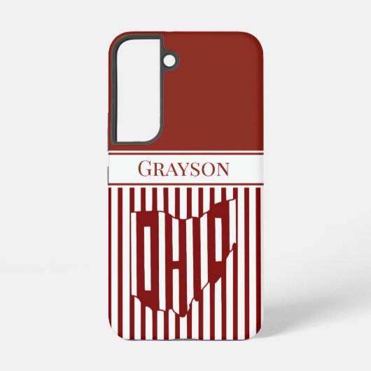 Ohio Rode Streep Samsung Galaxy Hoesje (Achterkant)