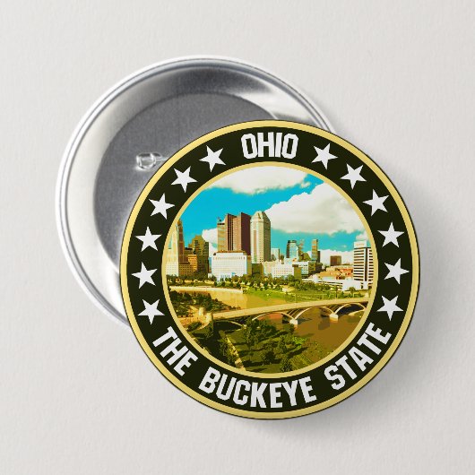 Ohio Ronde Button 7,6 Cm (Voorkant /achterkant)