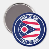 Ohio Round Emblem Magneet (Voorkant / Achterkant)