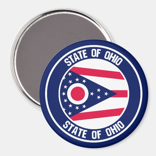 Ohio Round Emblem Magneet (Voorkant / Achterkant)