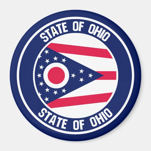 Ohio Round Emblem Magneet (Voorkant)