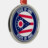 Ohio Round Emblem Metalen Ornament (Rechts)