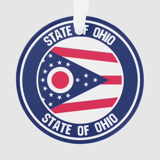 Ohio Round Emblem Ornament (voorkant)
