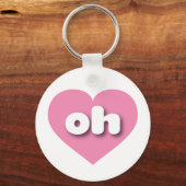 Ohio roze hart - Ik hou van oh Sleutelhanger (Voorkant)