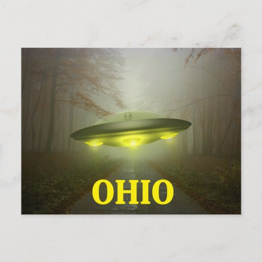 OHIO RUIMTESCHIP UFO BRIEFKAART (Voorkant)