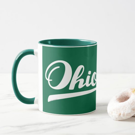 Ohio Script Green Souvenir Mok (Met donut)