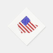 Ohio Shaped American Flag Patriotic Paper Party Servetten (Hoek)