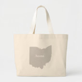 Ohio Shaped Gray Home Ohioan Gray Buckeye Grote Tote Bag (Voorkant)